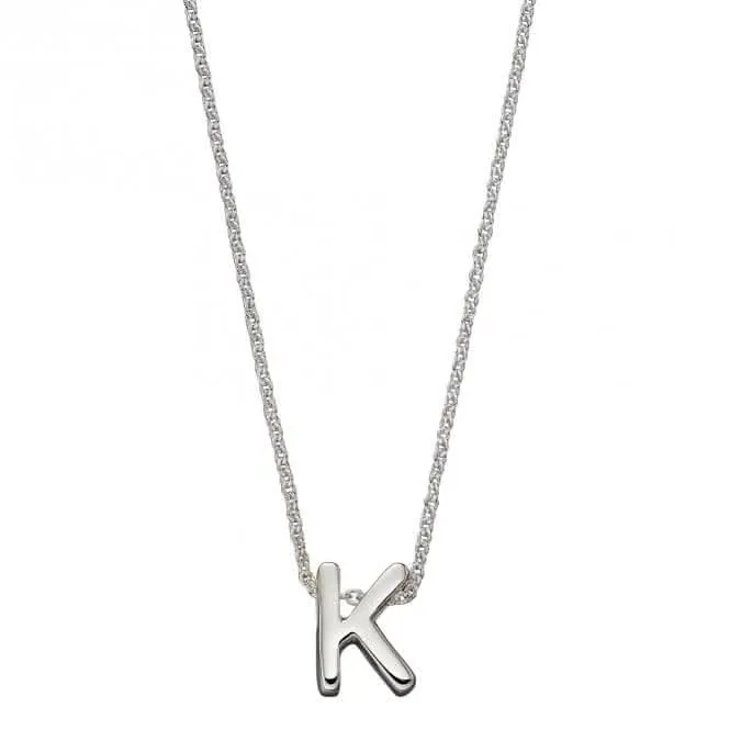 Collier Initial K en Argent Uni N4438 - Bijoux des Débuts