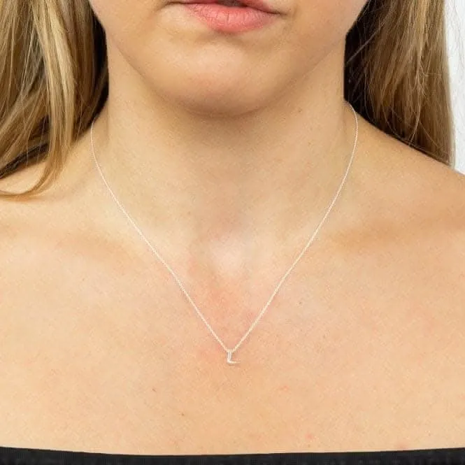 Collier Initial L en Argent Uni N4439 Bijoux Débuts