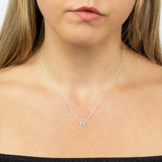 Collier Initial M en Argent Uni N4440 Bijoux Débuts