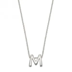 Collier Initial M en Argent Uni N4440 Bijoux Débuts