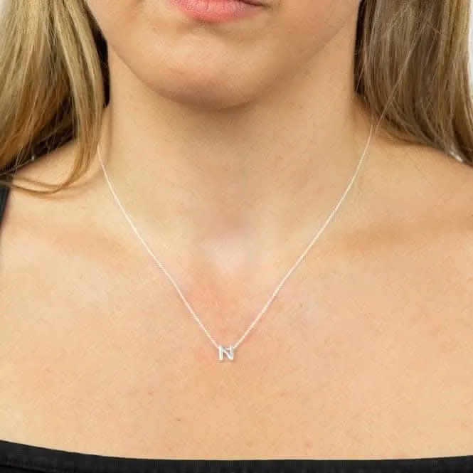 Collier Initial N en Argent Uni N4441 Bijoux Débuts
