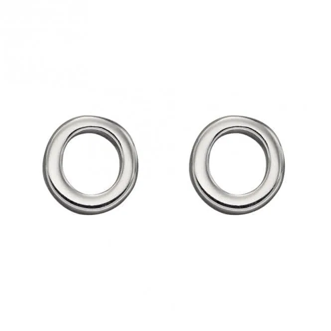 Boucles d'oreilles à clous en argent sterling Initial O E6032 - Bijoux Beginnings