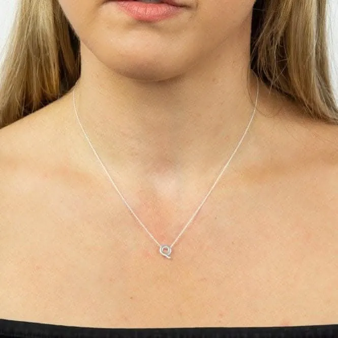 Collier Initial Q en Argent Uni N4444 Bijoux Débuts