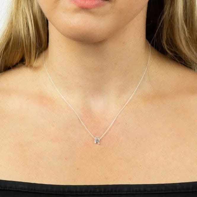 Collier Initial R en Argent Uni N4445 Bijoux Débuts