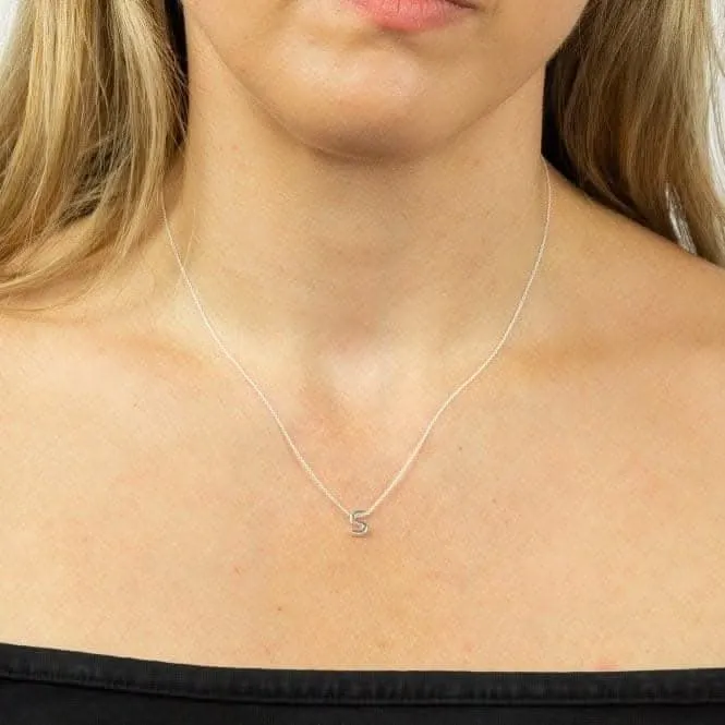 Collier Initial S en Argent Uni N4446 Bijoux Débuts