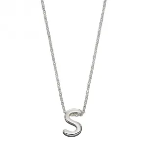 Collier Initial S en Argent Uni N4446 Bijoux Débuts