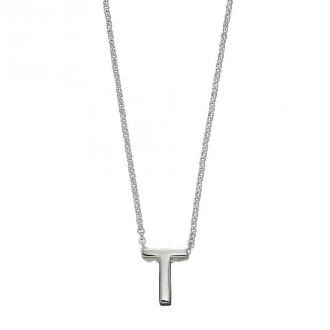 Collier Initial T en Argent Uni N4447 Bijoux Débuts