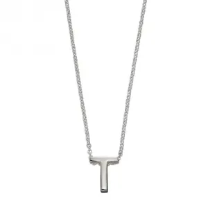 Collier Initial T en Argent Uni N4447 Bijoux Débuts