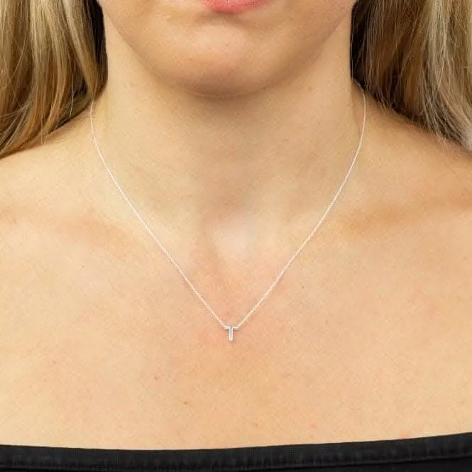 Collier Initial T en Argent Uni N4447 Bijoux Débuts