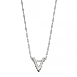 Collier Initial V en Argent Uni N4449 Bijoux des Débuts