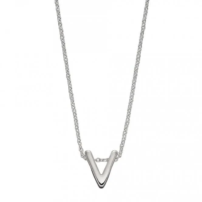 Collier Initial V en Argent Uni N4449 Bijoux des Débuts