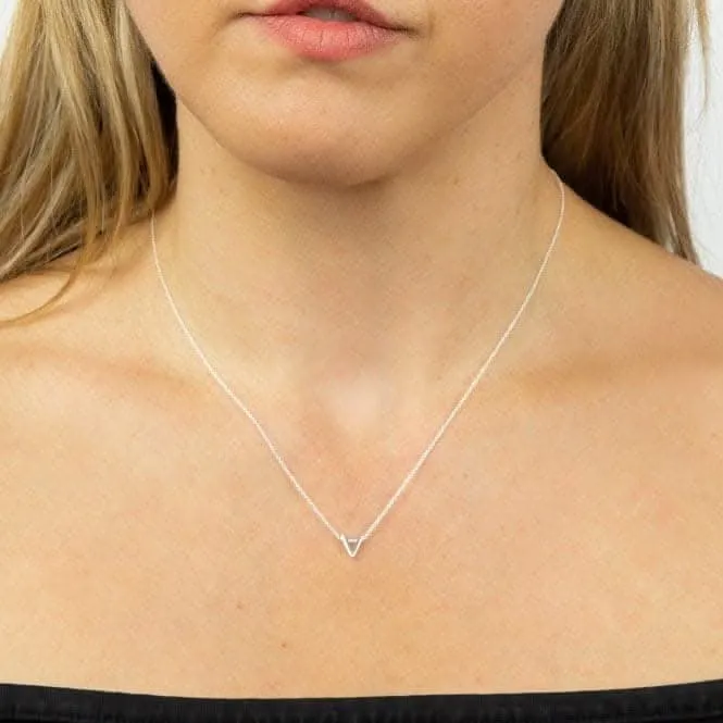 Collier Initial V en Argent Uni N4449 Bijoux des Débuts