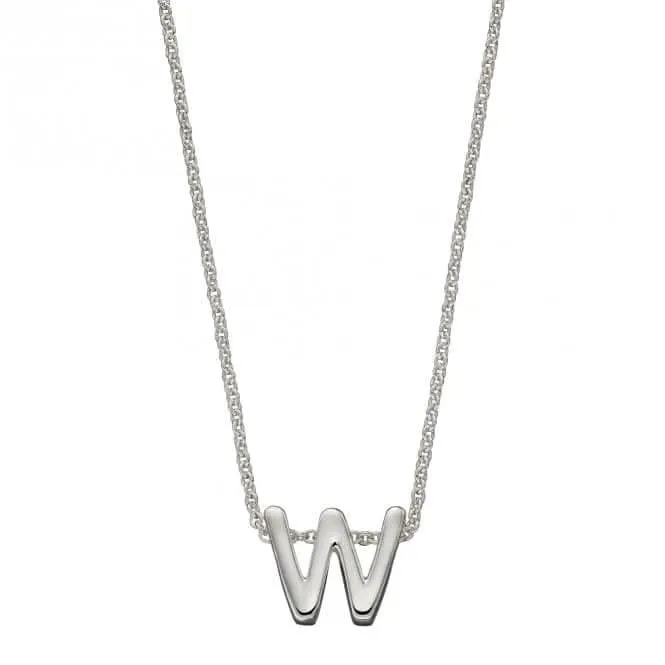 Collier Initial W en Argent Uni N4450 Bijoux Débuts