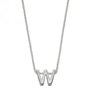 Collier Initial W en Argent Uni N4450 Bijoux Débuts
