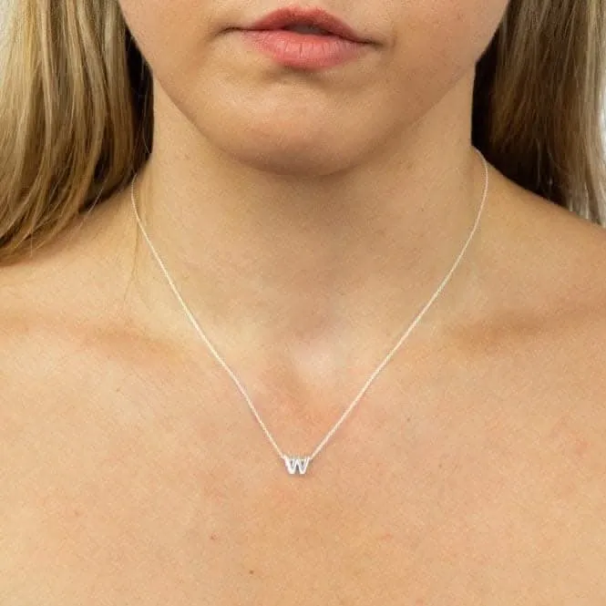 Collier Initial W en Argent Uni N4450 Bijoux Débuts