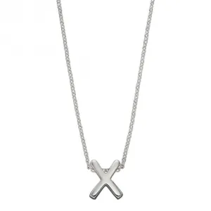 Collier Initial X en Argent Uni N4451 - Bijoux des Débuts