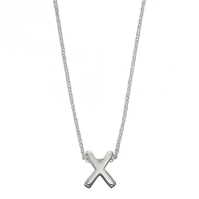Collier Initial X en Argent Uni N4451 - Bijoux des Débuts