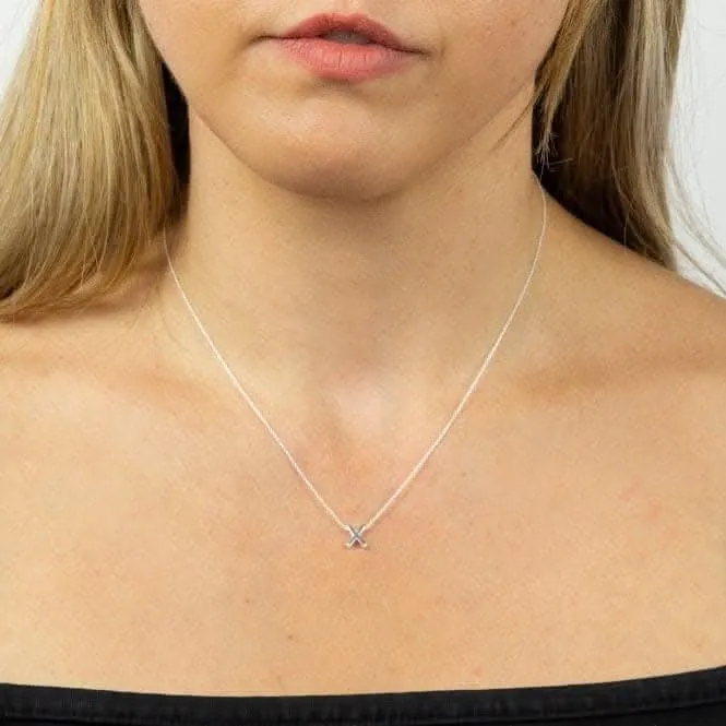 Collier Initial X en Argent Uni N4451 - Bijoux des Débuts
