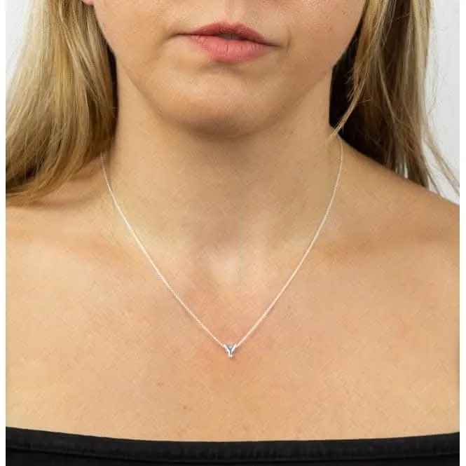 Collier initial Y en argent uni N4452 Bijoux des commencements