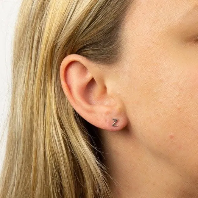 Boucles d'oreilles à clous Initial Z en argent sterling E6043 Bijoux Beginnings