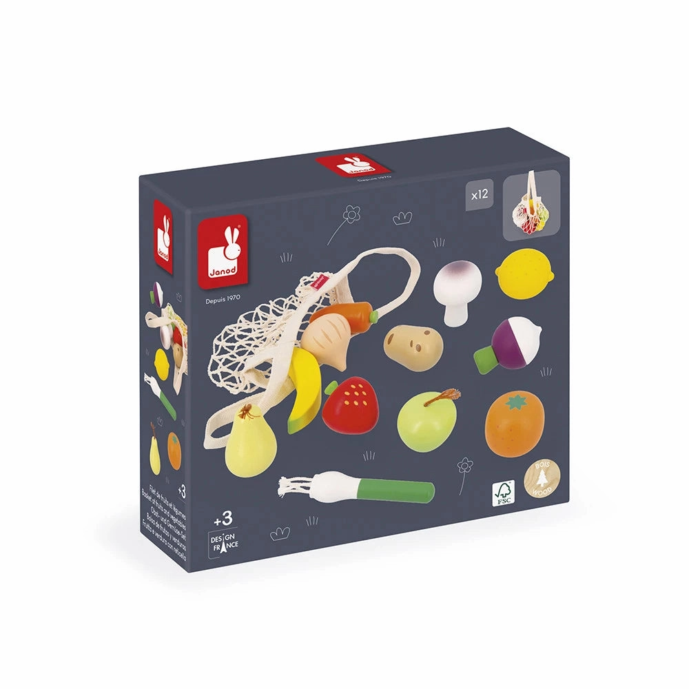 Janod Shiny Grandma - Fruits and Vegetables Net
