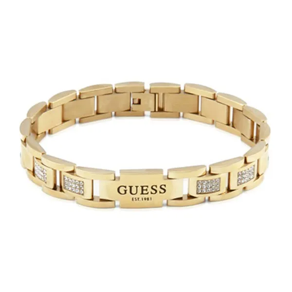Bijoux Guess Bracelet Homme en Acier Inoxydable Doré JUMB01342JWYGT/U