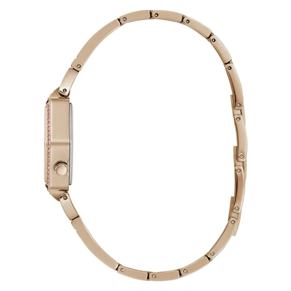 Montre Guess pour femme Audrey Glitz analogique en ton or rose GW0680L3