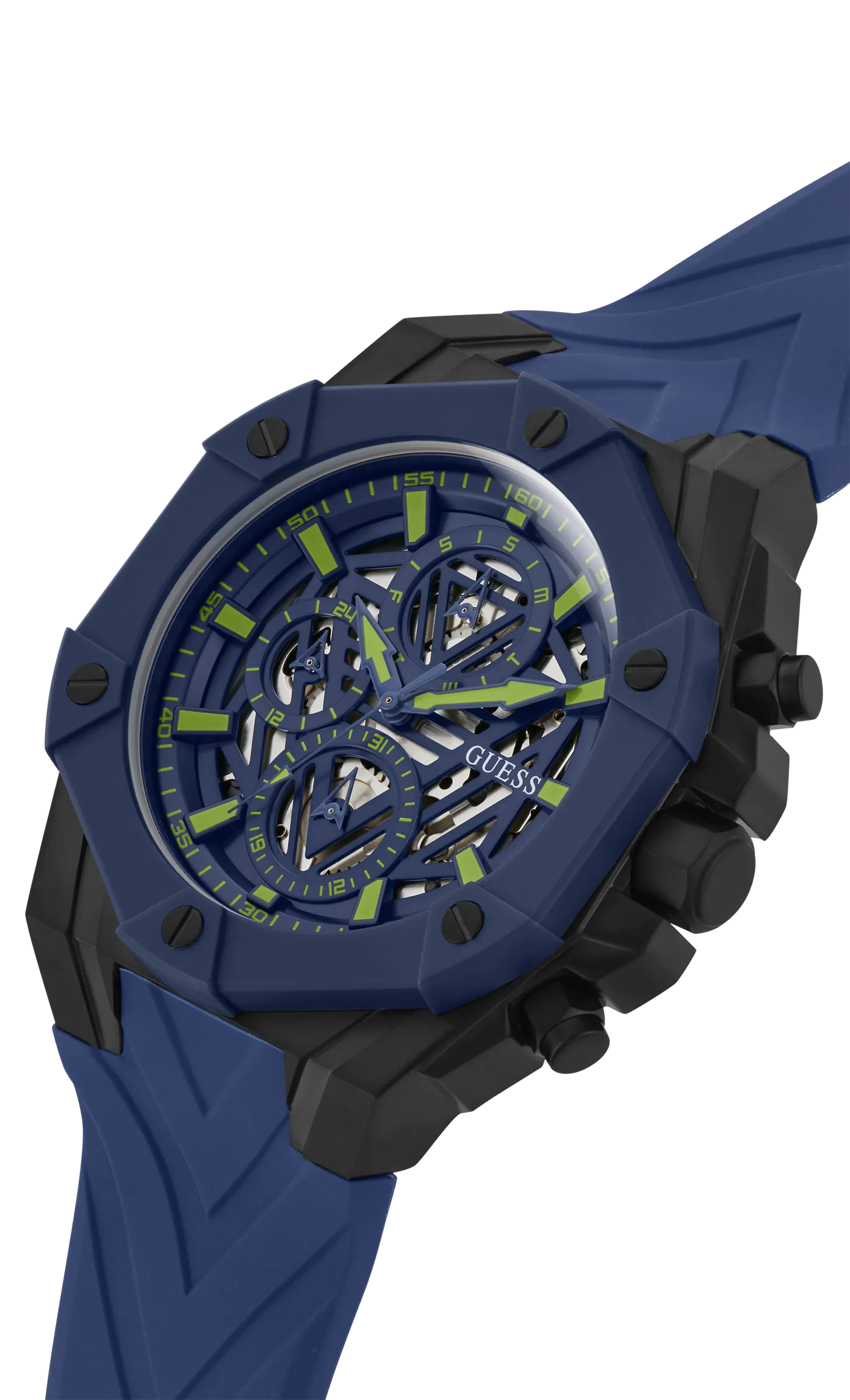 Montres Jewelry Guess - Montre Guess en silicone Blue Formula - GW0579G3 - 786533