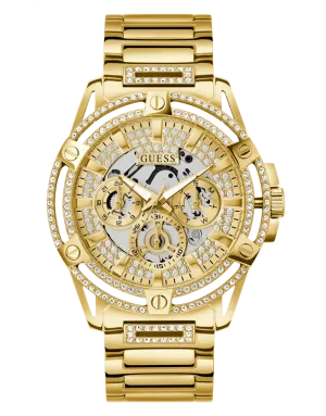 Montres Jewelry Guess Guess - Montre Homme King Or Doré à Cristaux - GW0497G2 - 785674