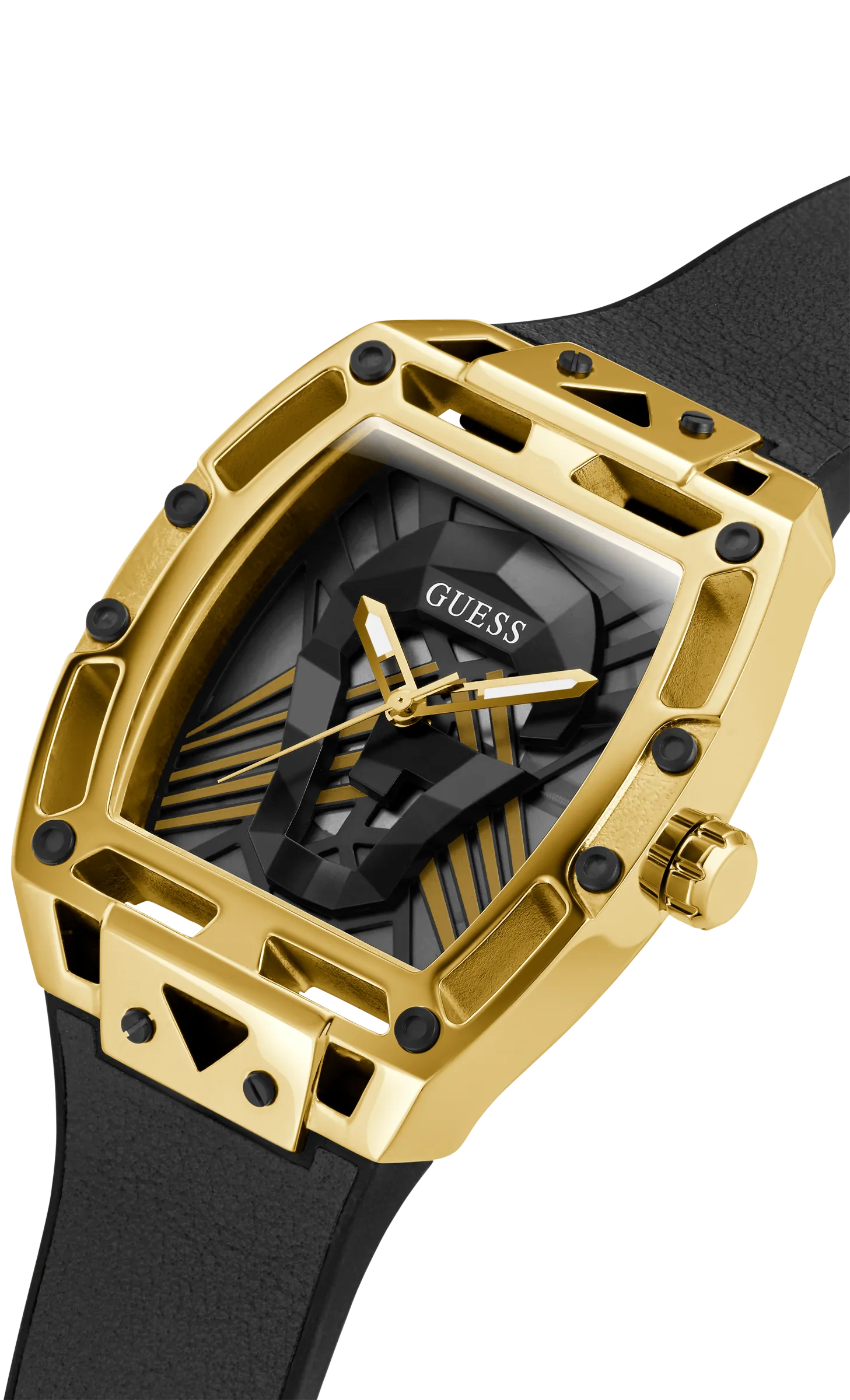 Montres Jewelry Guess Guess - Montre pour Hommes Phoenix Noir et Or - GW0500G1 - 785679