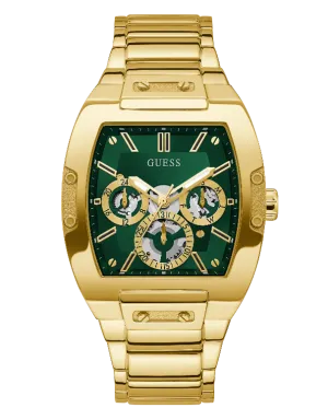 Montres Jewelry Guess Guess - Montre pour Hommes Phoenix Cadran Vert Ton Or - GW0456G3 - 785678