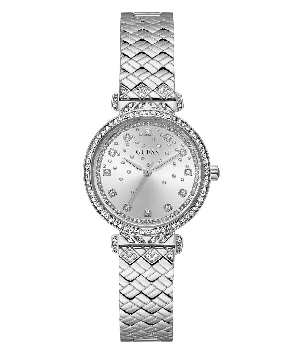Montres Jewelry Guess GUESS GLITZ CADRAN BRACELET EN ARGENT MATELASSÉ GW0763L1