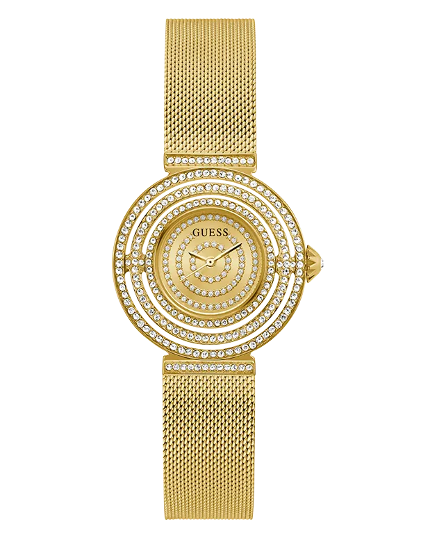 Montres Jewelry Guess Guess - Montre en maille cristal Gold Dream - GW0550L2 - 786527