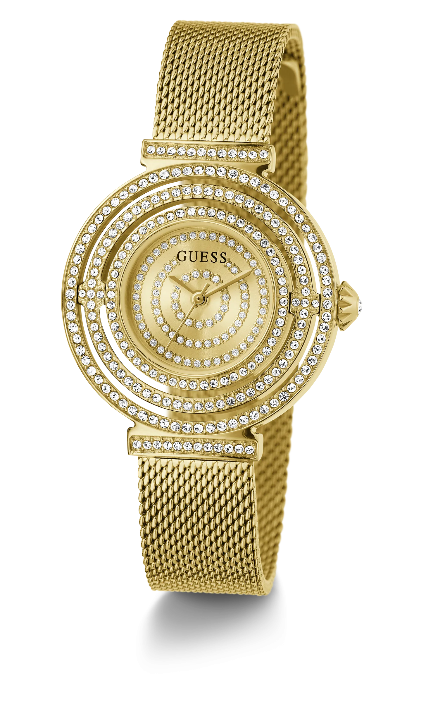 Montres Jewelry Guess Guess - Montre en maille cristal Gold Dream - GW0550L2 - 786527