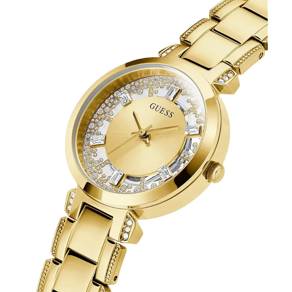 Montres Jewelry Guess GUESS en acier inoxydable doré pour femme GW0470L2