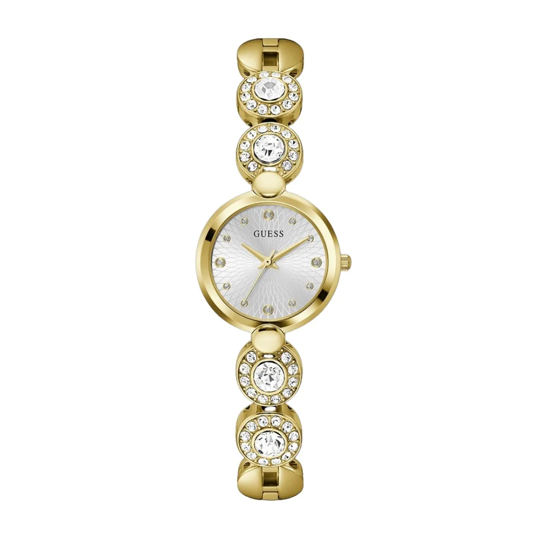 Montre pour femme GUESS GW0757L2 en or et cristaux avec bracelet à maillons