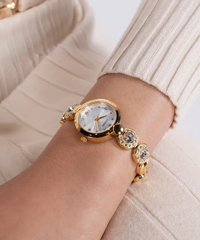 Montre pour femme GUESS GW0757L2 en or et cristaux avec bracelet à maillons