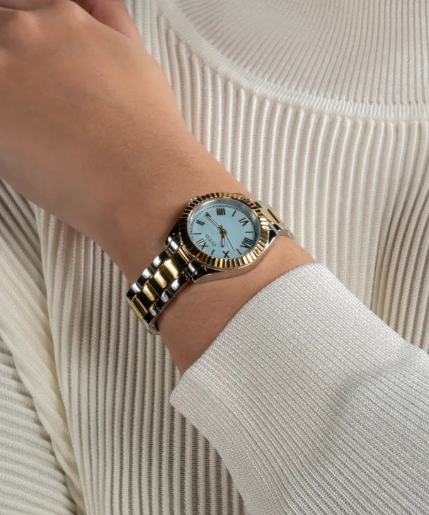 Montres Jewelry Guess - Mini Luna Bicolore Montre Analogique pour Femme - GW0687L4 - 788155