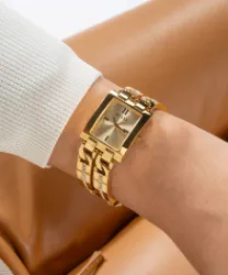 Montres Jewelry Guess - Modèle Id Cadran Doré Montre Analogique pour Femmes - GW0668L2 - 788149
