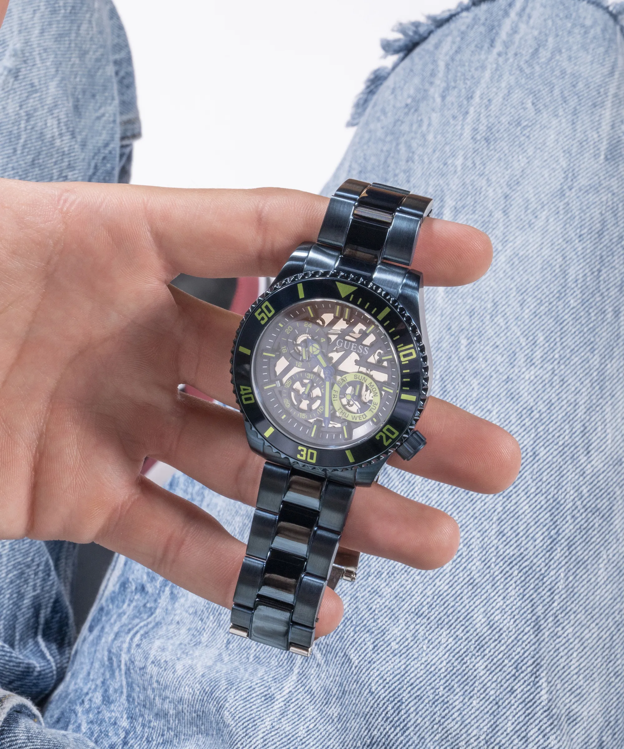 Montres Jewelry Guess Guess - Montre Axle Midnight Navy - GW0488G4 - 786534