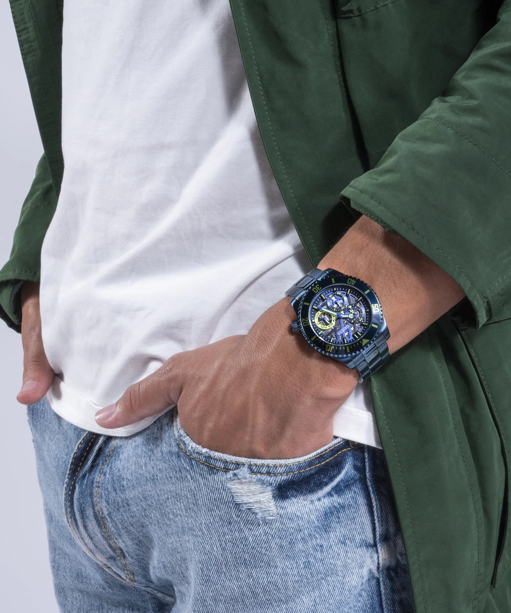 Montres Jewelry Guess Guess - Montre Axle Midnight Navy - GW0488G4 - 786534
