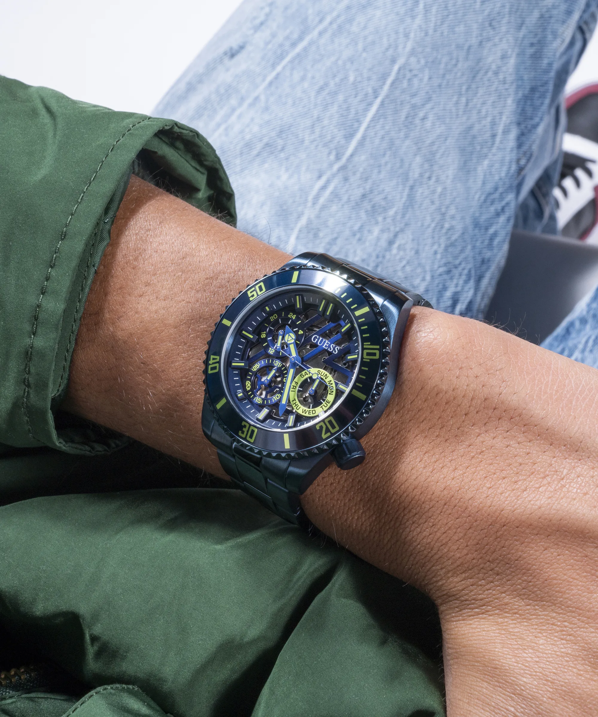 Montres Jewelry Guess Guess - Montre Axle Midnight Navy - GW0488G4 - 786534