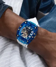 Montres Guess - Montre analogique pour hommes Phoenix Bleu et Blanc - GW0499G6 - 788319