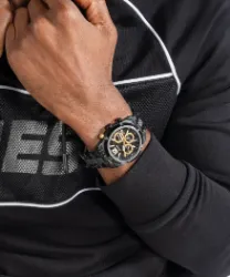 Montre Guess - Montre analogique pour homme en ton noir résistant - GW0714G4 - 788161