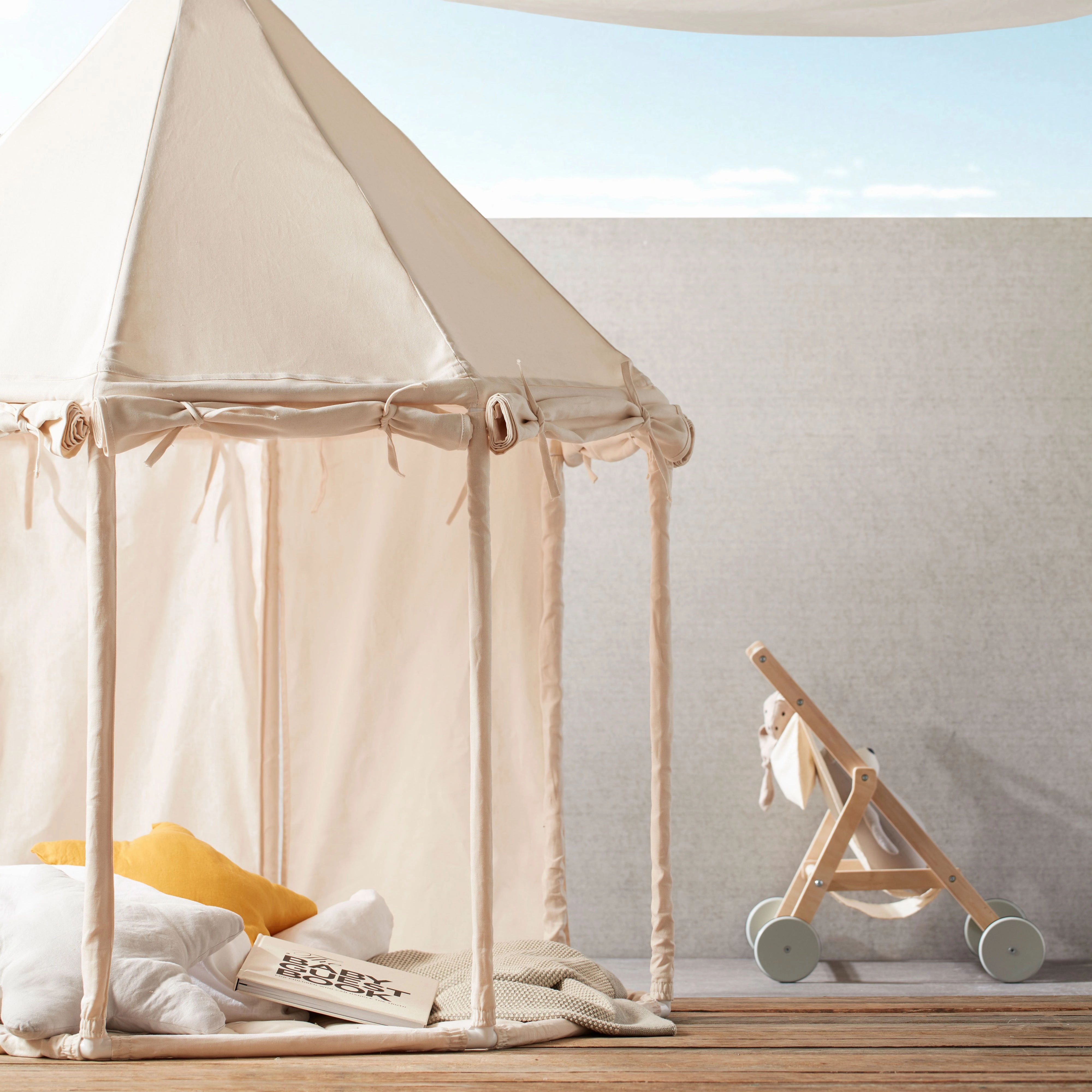 Kid's Concept Pavilion Tent Off White 122x122x142cm