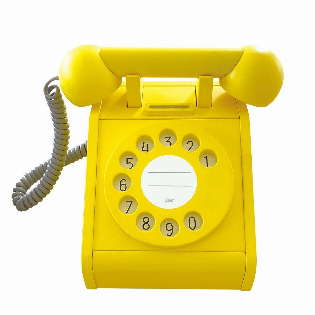 kiko  & gg* Telephone Wooden Toy - Yellow