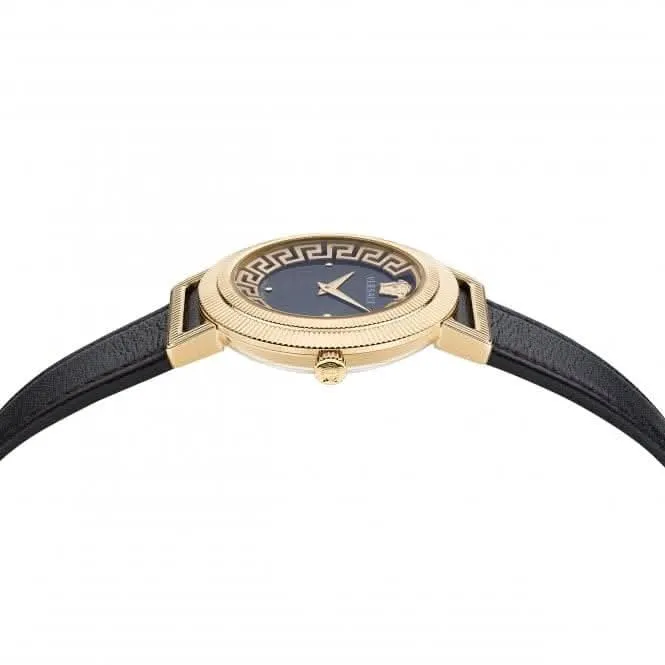 Montre Chic Greca pour Femme Ton Or et Noir VE3D00322