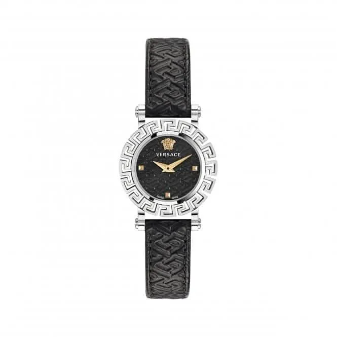 Montre Greca Glam en acier inoxydable noir pour femmes VE2Q00122
