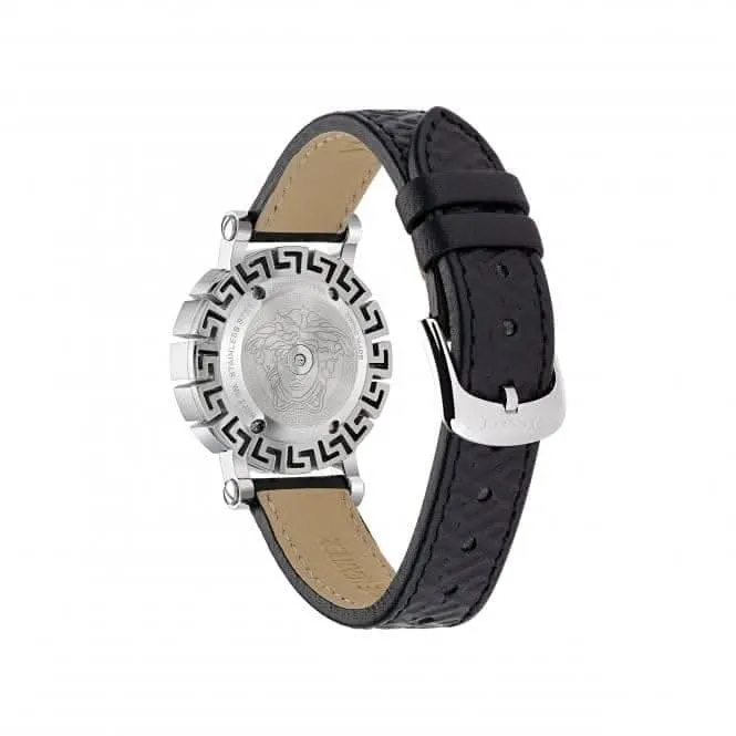 Montre Greca Glam en acier inoxydable noir pour femmes VE2Q00122