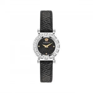 Montre Greca Glam en acier inoxydable noir pour femmes VE2Q00122